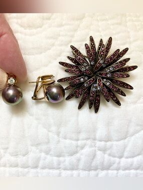 Brooch and Earrings Set